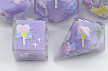 Load image into Gallery viewer, Winged Heart Dice- polyhedral set [Sharp Edge] Hand made
