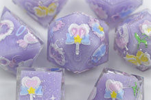Load image into Gallery viewer, Winged Heart Dice- polyhedral set [Sharp Edge] Hand made
