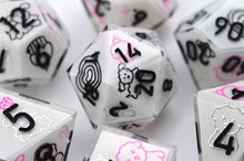 Load image into Gallery viewer, Black Pink Poodle Dog- polyhedral set [Sharp Edge] Hand made
