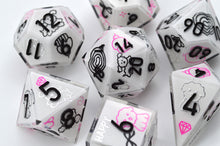 Load image into Gallery viewer, Black Pink Poodle Dog- polyhedral set [Sharp Edge] Hand made
