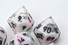 Load image into Gallery viewer, Black Pink Poodle Dog- polyhedral set [Sharp Edge] Hand made
