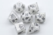 Load image into Gallery viewer, Black&amp;White Poodle Dog- polyhedral set [Sharp Edge] Hand made
