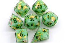 Load image into Gallery viewer, Tiny Lily Dragon dice 2 colors Dice- polyhedral set [Sharp Edge] Hand made
