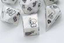 Load image into Gallery viewer, Black&amp;White Poodle Dog- polyhedral set [Sharp Edge] Hand made
