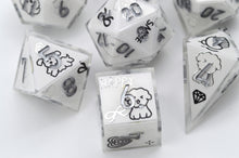 Load image into Gallery viewer, Black&amp;White Poodle Dog- polyhedral set [Sharp Edge] Hand made
