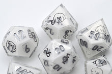 Load image into Gallery viewer, Black&amp;White Poodle Dog- polyhedral set [Sharp Edge] Hand made
