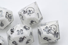 Load image into Gallery viewer, Black&amp;White Poodle Dog- polyhedral set [Sharp Edge] Hand made
