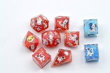Load image into Gallery viewer, Little Dog - Dalmatian - 3 colors Red,Dark Blue and Light Blue Colors -polyhedral set [Sharp Edge] [Handmade]
