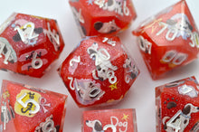 Load image into Gallery viewer, Little Dog - Dalmatian - 3 colors Red,Dark Blue and Light Blue Colors -polyhedral set [Sharp Edge] [Handmade]
