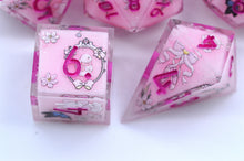 Load image into Gallery viewer, Bunny Garden Dice- polyhedral set [Sharp Edge] Hand made
