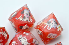 Load image into Gallery viewer, Little Dog - Dalmatian - 3 colors Red,Dark Blue and Light Blue Colors -polyhedral set [Sharp Edge] [Handmade]
