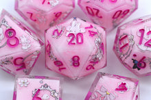 Load image into Gallery viewer, Bunny Garden Dice- polyhedral set [Sharp Edge] Hand made
