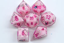 Load image into Gallery viewer, Bunny Garden Dice- polyhedral set [Sharp Edge] Hand made
