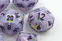 Load image into Gallery viewer, Winged Heart Dice- polyhedral set [Sharp Edge] Hand made
