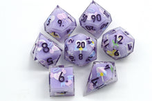 Load image into Gallery viewer, Winged Heart Dice- polyhedral set [Sharp Edge] Hand made
