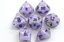 Load image into Gallery viewer, Winged Heart Dice- polyhedral set [Sharp Edge] Hand made

