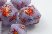 Load image into Gallery viewer, Fire Fox- 3 Colors Purple,Brown,Yellow- polyhedral set [Sharp Edge] Hand made
