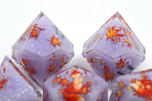 Load image into Gallery viewer, Fire Fox- 3 Colors Purple,Brown,Yellow- polyhedral set [Sharp Edge] Hand made
