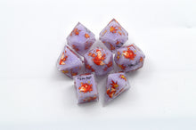 Load image into Gallery viewer, Fire Fox- 3 Colors Purple,Brown,Yellow- polyhedral set [Sharp Edge] Hand made

