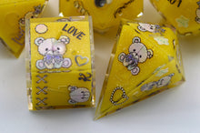 Load image into Gallery viewer, Teddy bear- 2 colors- Yellow ,Purple- polyhedral set [Sharp Edge] Hand made
