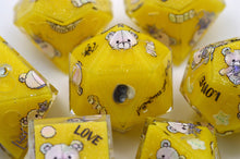 Load image into Gallery viewer, Teddy bear Yellow Colors- polyhedral set [Sharp Edge] Hand made

