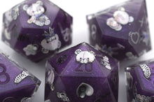Load image into Gallery viewer, Teddy bear Purple Colors- polyhedral set [Sharp Edge] Hand made
