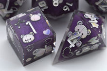 Load image into Gallery viewer, Teddy bear- 2 colors- Yellow ,Purple- polyhedral set [Sharp Edge] Hand made

