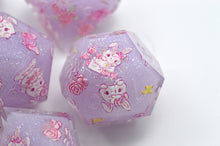 Load image into Gallery viewer, Rose Bunny Dice - polyhedral set [Sharp Edge] Hand made (Copy)
