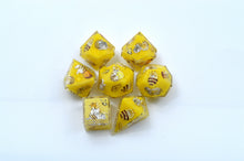 Load image into Gallery viewer, Bee Kitten Dice [Handmade Dice Set]
