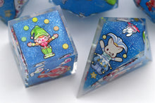 Load image into Gallery viewer, The Clown Blue Colors [Handmade Dice Set]

