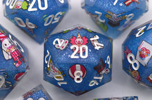Load image into Gallery viewer, The Clown Blue Colors [Handmade Dice Set]
