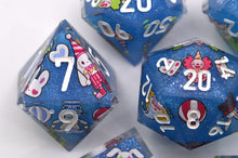 Load image into Gallery viewer, The Clown Blue Colors [Handmade Dice Set]

