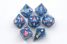 Load image into Gallery viewer, The Clown Blue Colors [Handmade Dice Set]
