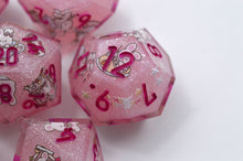 Load image into Gallery viewer, Amusement Park Bunny Dice- polyhedral set [Sharp Edge] Hand made
