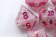 Load image into Gallery viewer, Amusement Park Bunny Dice- polyhedral set [Sharp Edge] Hand made
