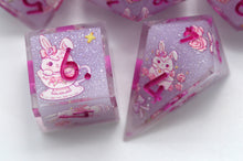 Load image into Gallery viewer, Rose Bunny Dice - polyhedral set [Sharp Edge] Hand made (Copy)

