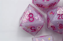 Load image into Gallery viewer, Rose Bunny Dice - polyhedral set [Sharp Edge] Hand made (Copy)
