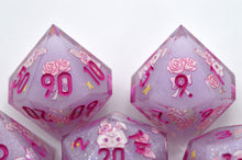 Load image into Gallery viewer, Rose Bunny Dice - polyhedral set [Sharp Edge] Hand made (Copy)
