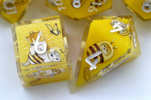 Load image into Gallery viewer, Bee Kitten Dice [Handmade Dice Set]
