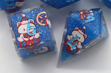 Load image into Gallery viewer, Bear Circus - 3 Colors - Blue,Red and Pink- polyhedral set [Sharp Edge] Hand made
