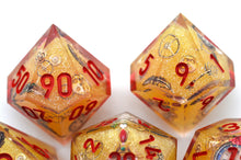 Load image into Gallery viewer, Wall Clock Dice - 2 Colors - Gold and silver- polyhedral set [Sharp Edge] Hand made (Copy)
