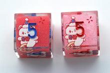Load image into Gallery viewer, Bear Circus - 3 Colors - Blue,Red and Pink- polyhedral set [Sharp Edge] Hand made
