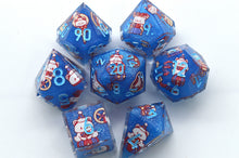 Load image into Gallery viewer, Bear Circus - 3 Colors - Blue,Red and Pink- polyhedral set [Sharp Edge] Hand made
