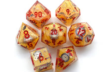 Load image into Gallery viewer, Wall Clock Dice - 2 Colors - Gold and silver- polyhedral set [Sharp Edge] Hand made (Copy)
