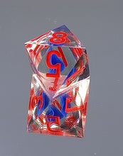 Load image into Gallery viewer, Marble Dice - Blue [Sharp Edge] Hand made
