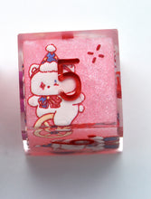 Load image into Gallery viewer, Bear Circus - 3 Colors - Blue,Red and Pink- polyhedral set [Sharp Edge] Hand made
