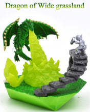 Load image into Gallery viewer, Dragon dice 45mm.Diorama Chonk + LED Dice stand-  [Sharp Edge] Hand made
