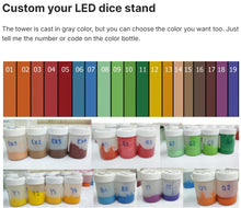 Load image into Gallery viewer, Dragon dice 45mm.Diorama Chonk + LED Dice stand-  [Sharp Edge] Hand made
