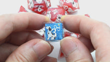 Load and play video in Gallery viewer, Little Dog - Dalmatian - 3 colors Red,Dark Blue and Light Blue Colors -polyhedral set [Sharp Edge] [Handmade]
