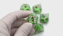 Load and play video in Gallery viewer, Happy Farm Green color - polyhedral set [Sharp Edge] Hand made
